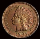 1904 Indian Head Cent - Uncirculated Great Color - VERY Sharp - FREE SHIPPING
