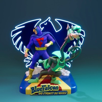 UNPAINTED Blue Falcon Dynomutt Diorama 3d Printed Model Kit UW