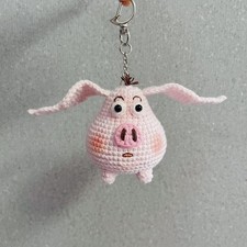 Flying Pig Crochet, Cute Pig Amigurumi, Small Farm Animal Plushie