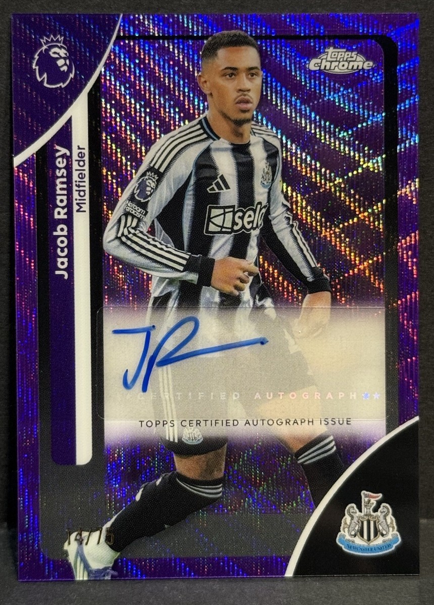 2026 Topps Chrome Premier League Newcastle Jacob Ramsey Auto