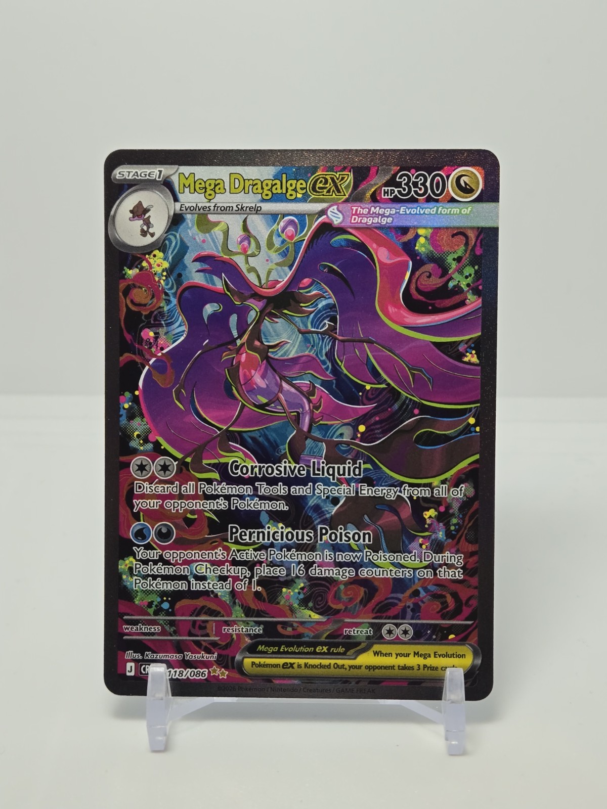 Pokémon Chaos Rising Mega Dragalge EX 118/86