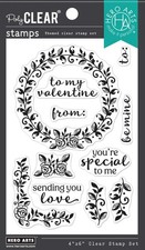 Hero Arts Clear Stamps 4"X6" - Valentine Wreath CM753