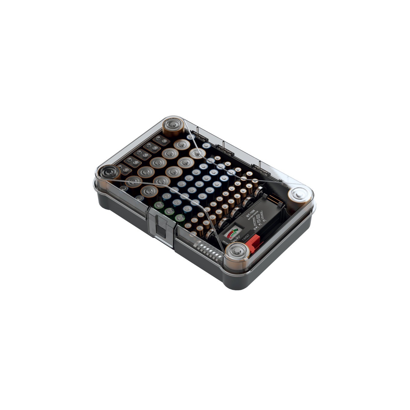 Blow Schwarz/Transparent Werkzeugkoffer, 66-502# Batterie-Organizer Mit Batterietester - Image 2