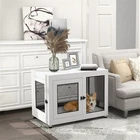 Decorative Dog Crate Furniture with Ventilated Steel Frame