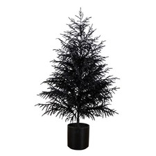 5-ft Artificial Halloween Real Touch Black Norfolk Pine Christmas Tree with