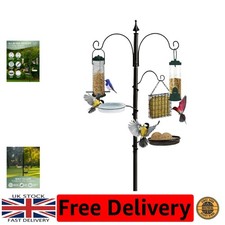 Durable Garden Bird Feeding Station with 3 Feeders & 2 Dishes for Bird Lovers