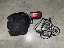 Sony Handycam DCR-SR47 Red HDD Camcorder Video Camera 60x Zoom 60GB Tested/works