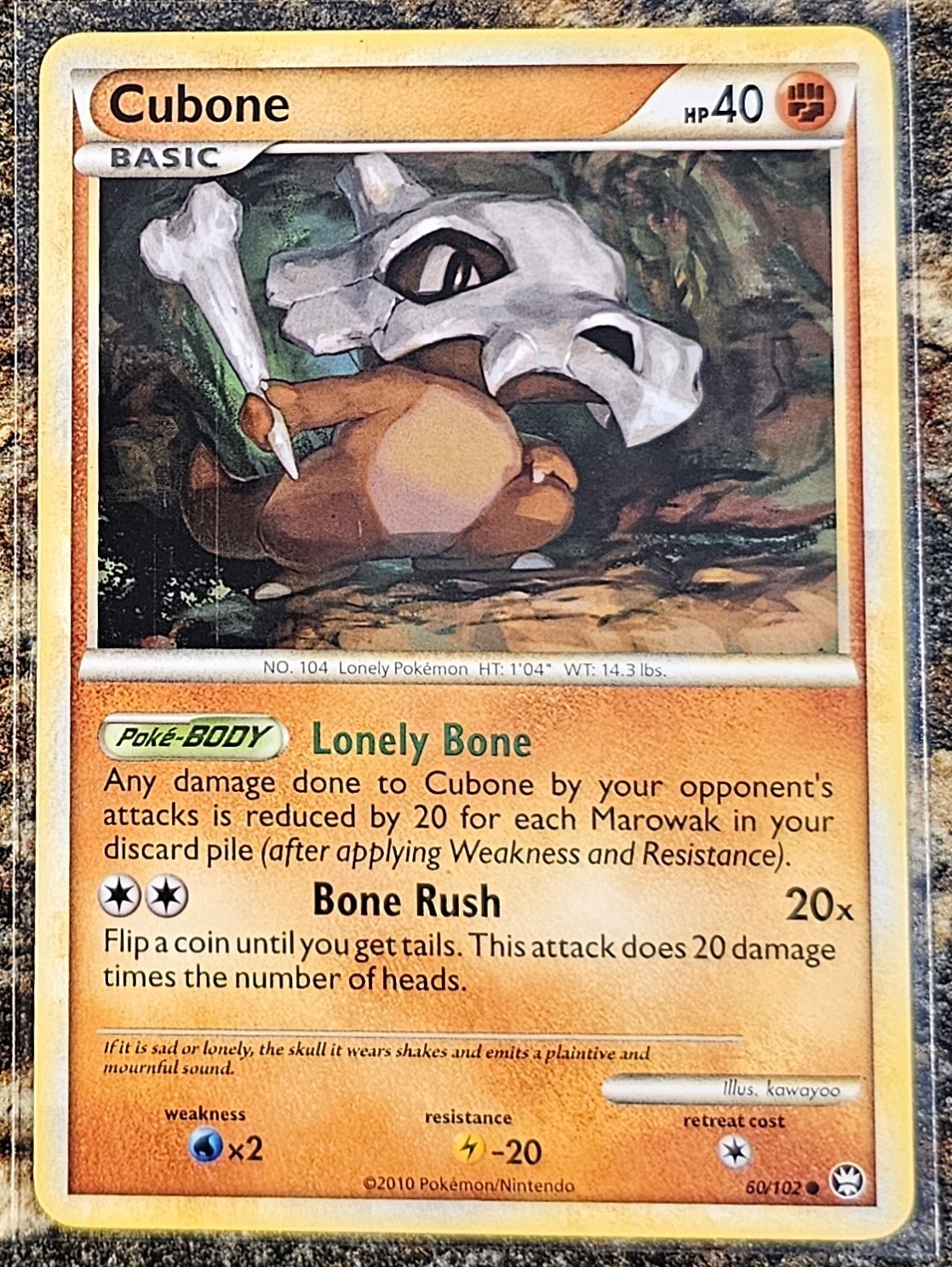 Pokemon 2010 Triumphant Cubone 60 LP