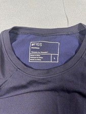 Figs Women  s Long Sleeve Navy Top Size Large