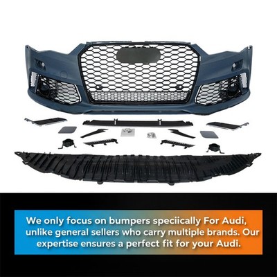 New Front Bumper Body Kit For 2016-2018 Audi A6 S6 C7.5 Standard To RS6 Style