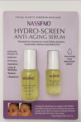 #ad Nassif Hydro Screen Retinol amp; Hyaluronic Acid 2 Bottle 2 Oz And 1.0 Oz. $44.99