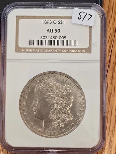 1893 O Morgan Silver Dollar NGC AU-50 Nice!