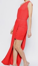 ASOS Red Maxi Dress with Asymmetric One-Shoulder 8