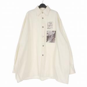 RAF SIMONS 19SS Two Patches Big Fit Shirt Patch Big Shirt Long