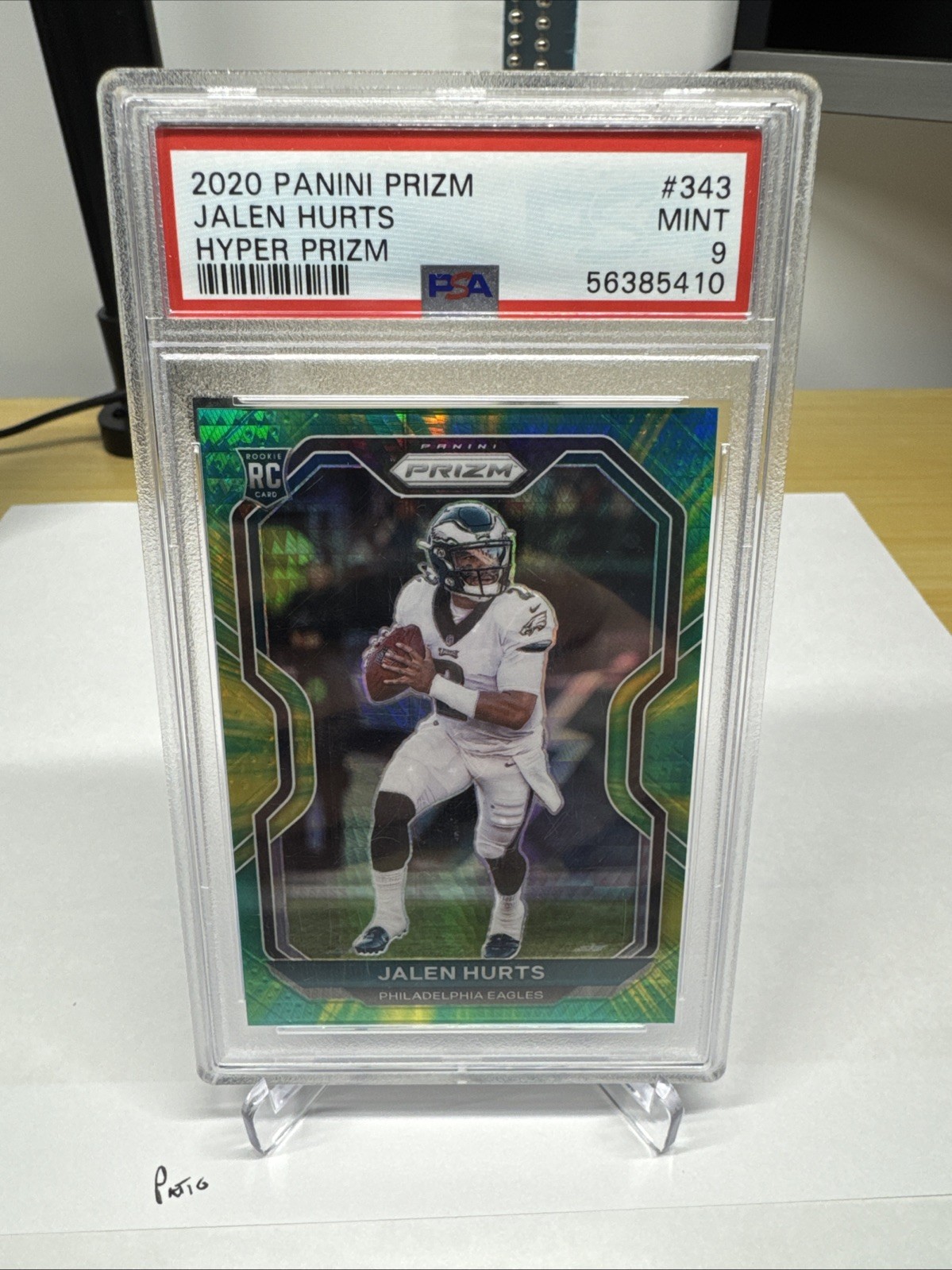 2020 Panini Prizm - Rookie Jalen Hurts #343 Hyper Prizm 066/175 (RC) PSA 9