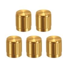 Potentiometer Control Knob ABS Guitar Knob Aluminum Plastic Knob Gold 5PCS