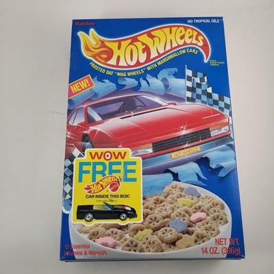 Vintage Ralston Hot Wheels Cereal Box Empty With Free Hot Wheel