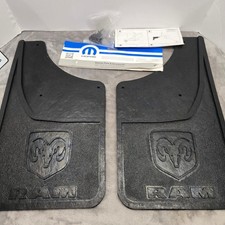 Mopar Ram Genuine Rubber Splash Guards Mud Flaps 82212289 Pair Black New Mopar Ram Genuine Rubber Splash Guards Mud Flaps 82212289 Pair Black New