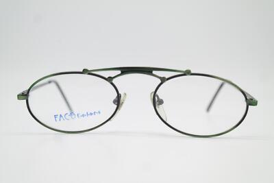 Vintage Glasses FACE Colors 8837 Green Black Oval Frame Eyeglasses