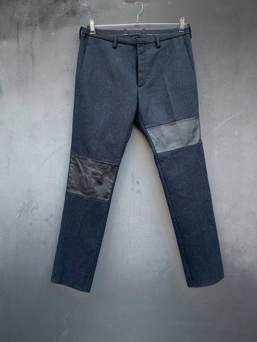 Neil Barrett Woll Leder Patch Hose Gr. 48 Made in Italy - Bild 5 von 16