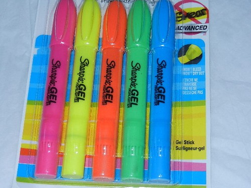 Nuevo Sharpie Color Gel Iluminador 5 Piezas Set Stick 1803277 Alto Encendedor 1804144 - Imagen 5 de 10