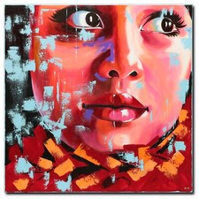 ORIGINAL Acryl Bild Gemälde Frau Abstrakt Malerei Kunst Modern Erotik HANDGEMALT