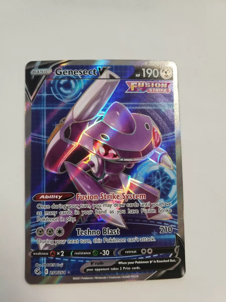 Genesect V 254/264 Fusion Strike Full Art Pokemon Card Near Mint