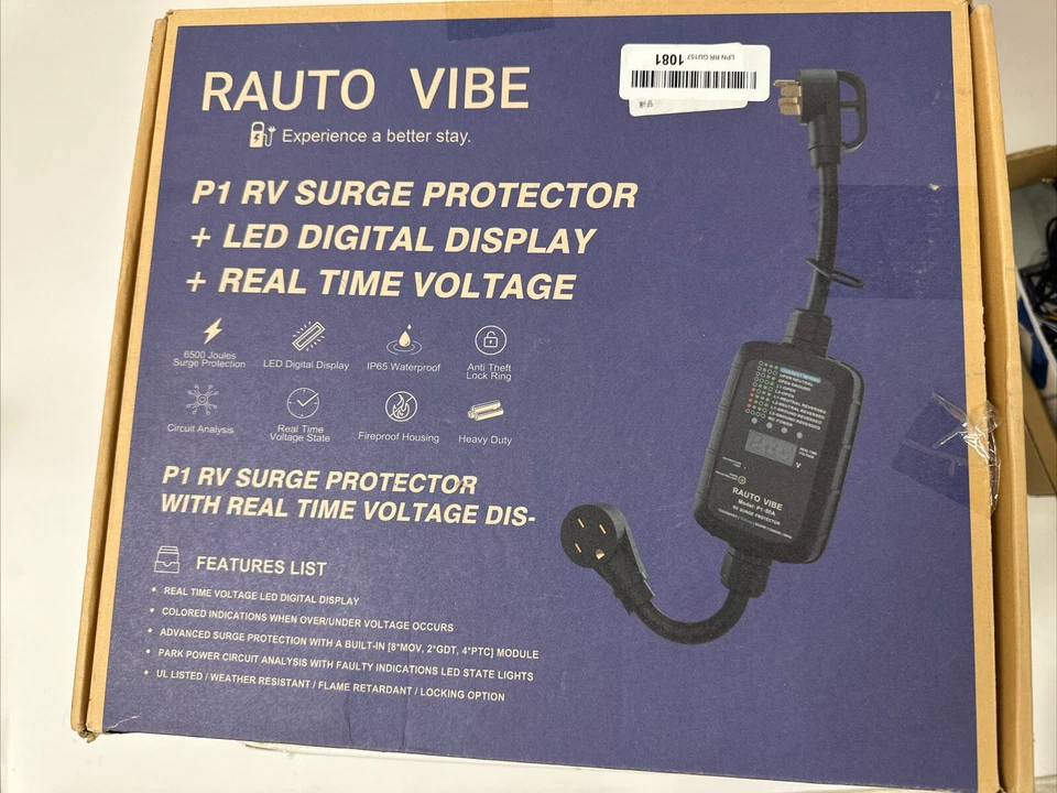 New Rauto VIBE P1 50A SMART RV SURGE PROTECTOR - Image 2 of 3