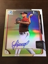 2015 Bowman Chrome Prospect Autographs Yoan Lopez #BCA-PYL REFRACTORS /499