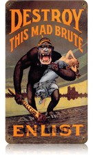 Destroy Kaiser Monkey Metal Sign - Hand Made in the USA with American Steel