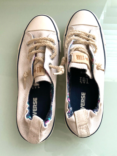 cream converse laces