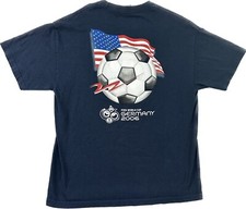VTG FIFA Germany 2006 World Cup USA T-shirt Navy Blue GREAT CONDITION