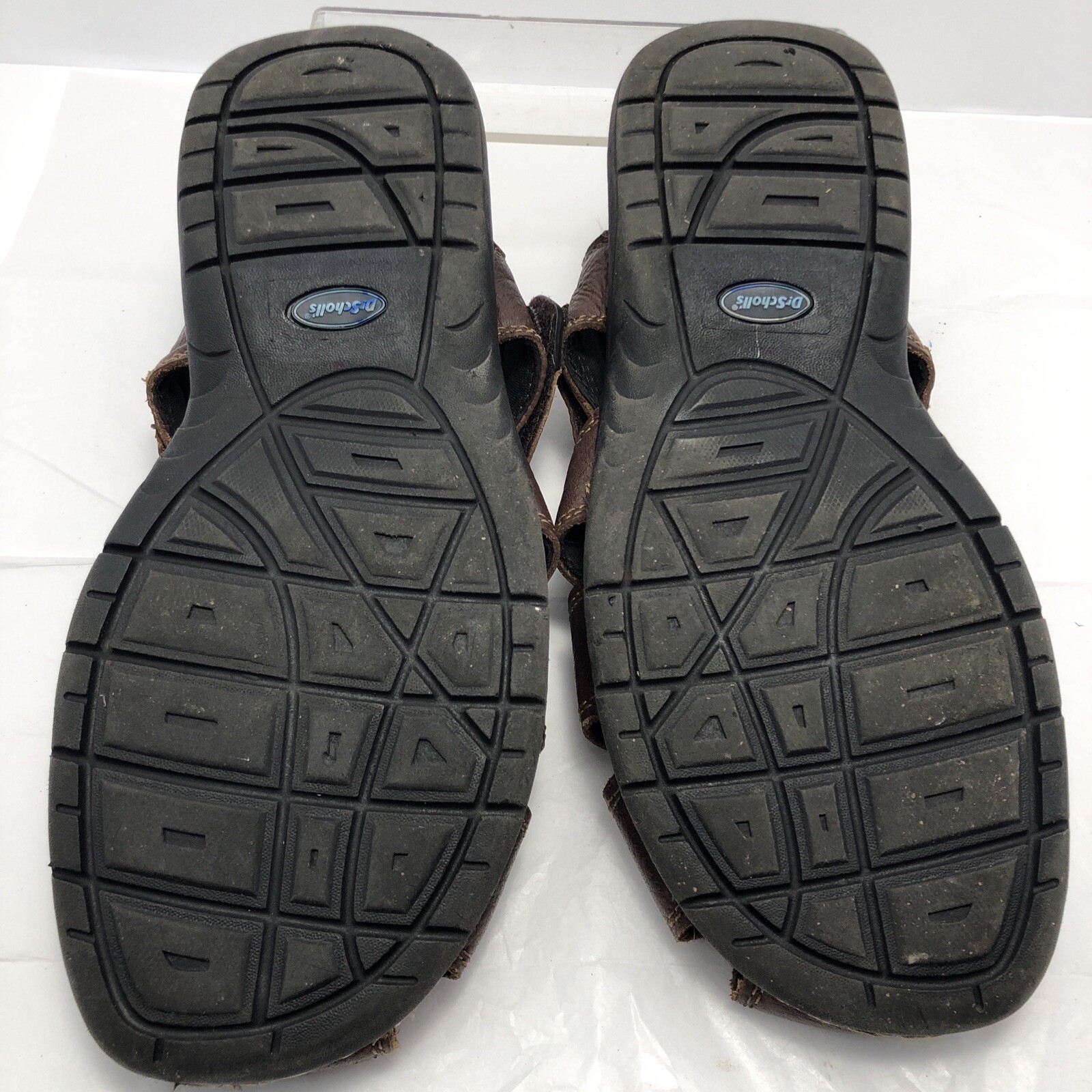 Dr Scholls Mens Sandals Size 12 M Gaston Brown Leather Memory Foam Fit