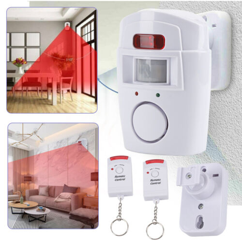 Sensor Motion Pir Wireless Alarm w/ 4 Remote Controls Shed Garage Home Caravan - Picture 4 of 12