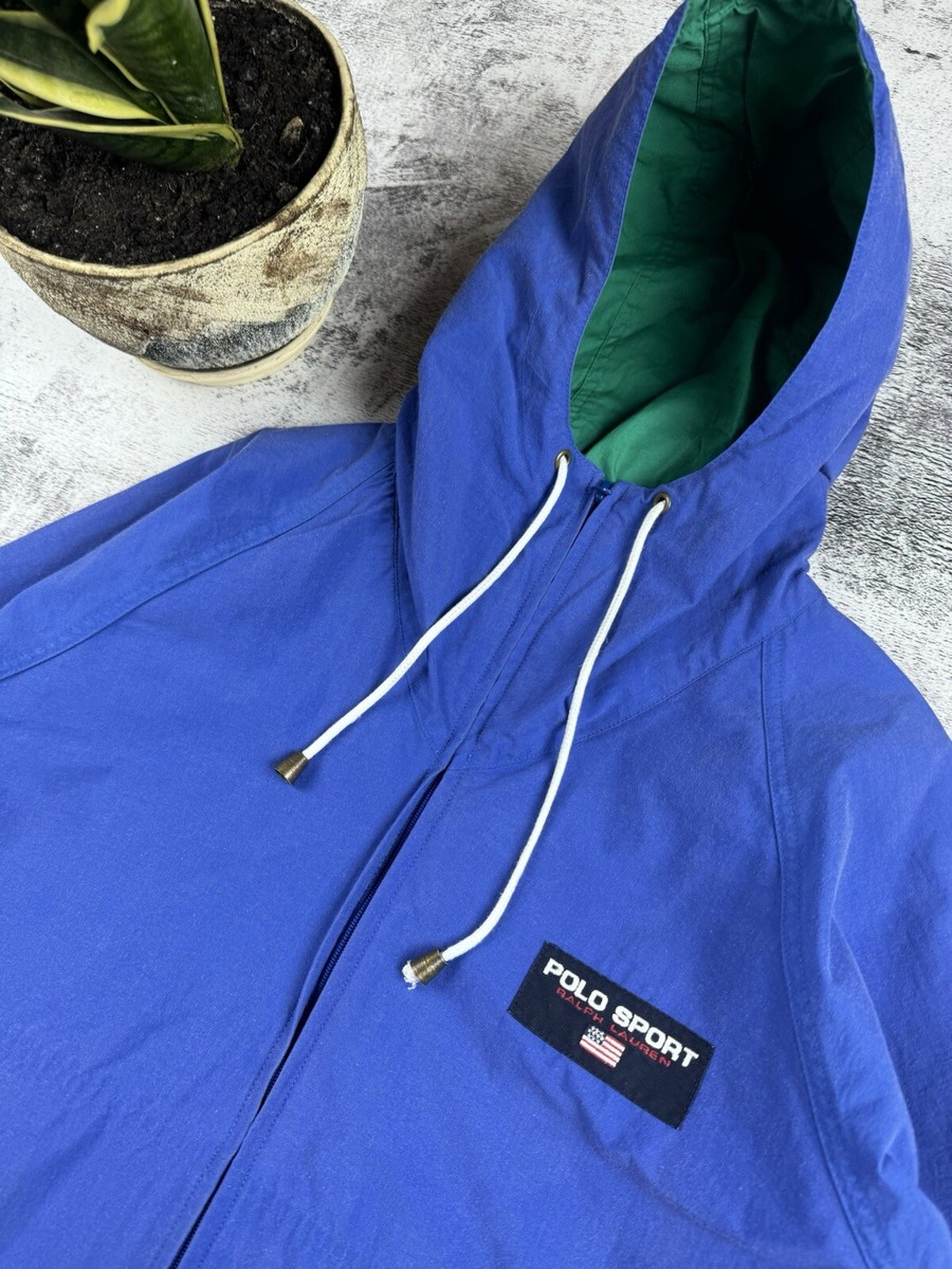 Vintage 90S Rare Blue Polo Sport Ralph Lauren PRL Blue Active