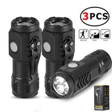 3 Packs Small Flashlight High Lumens Mini LED Flashlight Emergency Torch Light