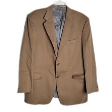 Ing Loro Piana  Italy 2 Button Cashmere Blazer Jacket Sz 44R  Beige