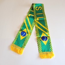 Brazil Brasil Unisex Game Day Football Soccer Fan Scarf Polyester NEW