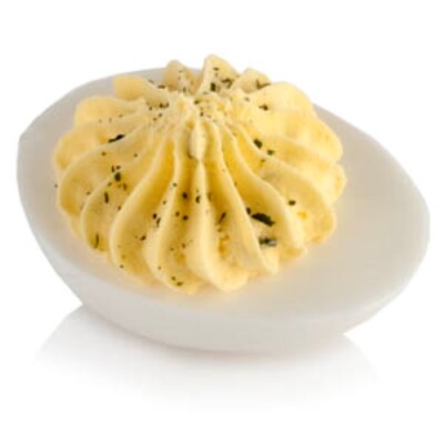 Display Fake Food Prop Large Deviled Egg With Herbs