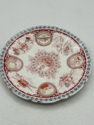 Piatto Incoronazione Blairs 1902 Impero Britannico Edoardo VII e Alessandra 7" - Foto 13 di 14