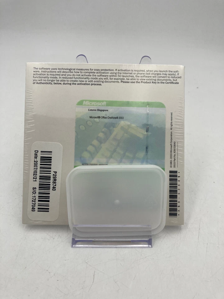 Microsoft Office OneNote 2003 Sealed Original Disk With Key - Image 2 of 2