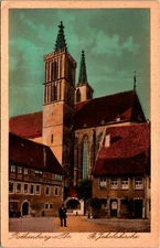 Rothenburg Germany Jakobskirche Church Postcard unused (19600)