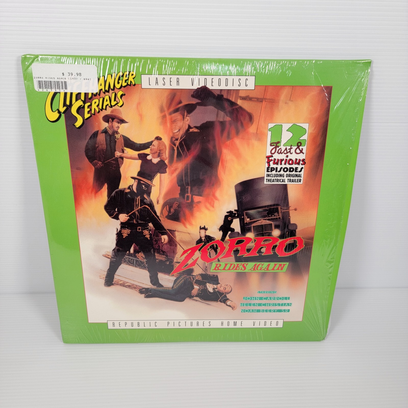Zorro Rides Again - Laserdisc LD 1958 - Tested