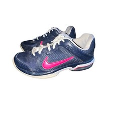 Nike Women's 7.5 Air Max Mirabella 3 Tennis Shoe Sneakers Navy Pink 429996 401