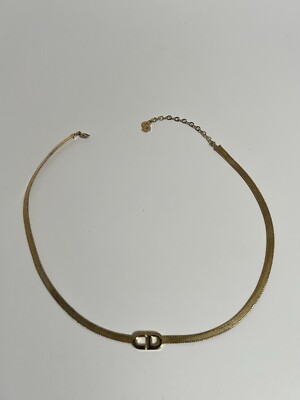 80s vintage christian dior ネックレス　チョーカー Christian Dior クリスチャンディオール CD ロゴ リボン