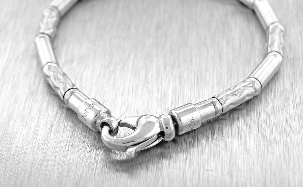 Tiffany & Co. Aztec Etched Zigzag Cable Bead 7 1/2