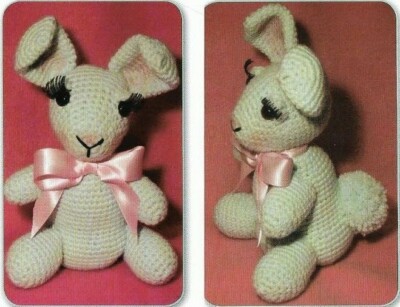 ROBERTA THE RABBIT 6'' STUFF ANIMAL TOY DIGEST SIZE CROCHET PATTERN INSTRUCTIONS