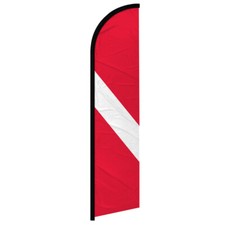 Diver Full Curve Windless Swooper Flag Scuba Diving Flag