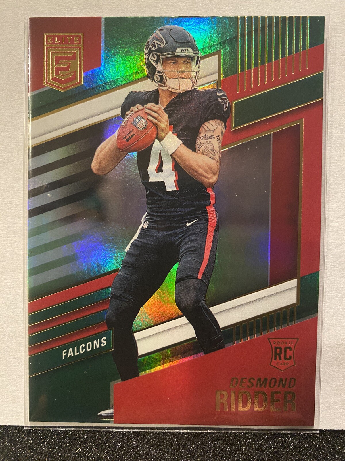 DESMOND RIDDER 2022 Panini Donruss ELITE GREEN PARALLEL RC #105 Atlanta Falcons