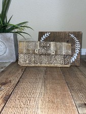 R&y Augousti Beige Python Snake Leather Clutch Wallet